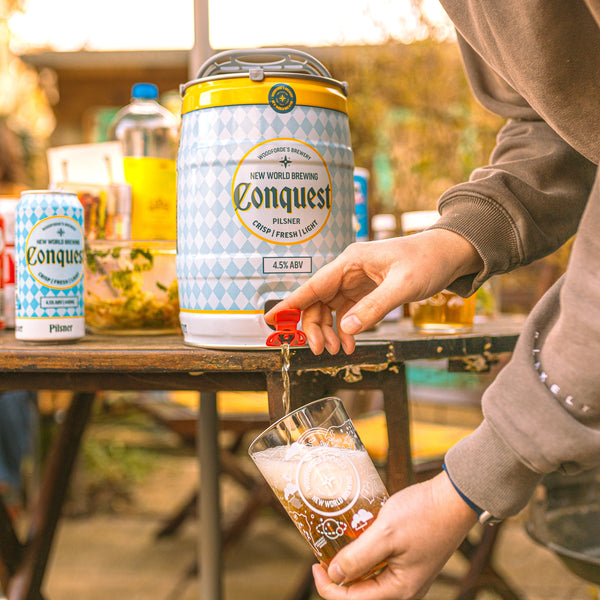 Conquest Pilsner 5L Mini Keg - Woodforde's Brewery