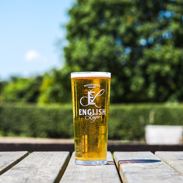 English Lager Pint Glass - Woodforde's Brewery